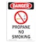 Signmission OSHA, Propane No Smoking, 24in X 18in Rigid Plastic, 18" W, 24" L, Portrait, OS-DS-P-1824-V-1540 OS-DS-P-1824-V-1540 - alternate 1